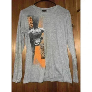 Harley Davidson Graphic Long Sleeve T-Shirt Size Large